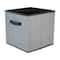 Simplify 12&#x22; Collapsible Herringbone Gray Storage Cube